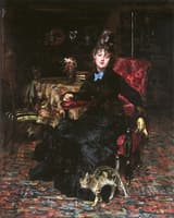 Seated Woman with Cat