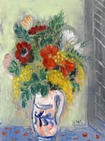 Mimosa and Anemones