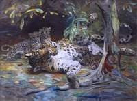 Leopardess with Cubs