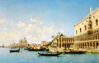 Gondolas by the Doge's Palace, Venice