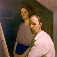 Self Portrait with Artist's First Wife, Nancy