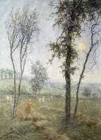 Haymaking by Moonlight