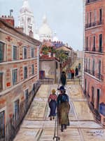 View of Sacré-Coeur, rue du Mont-Cenis, Montmartre