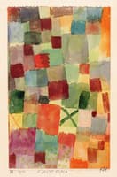 Watercolor with Dark Green Cross