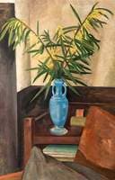 Flowers in a Blue Vase