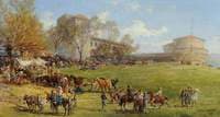 View of Grottaferrata Fair near Rome