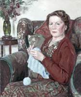 Woman Knitting