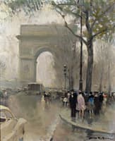 Les Champs Elysées et l'Arc de Triomphe