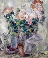 Study of Pink Flowers in a Flower Pot