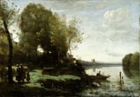 River with a Distant Tower