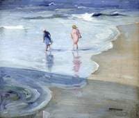 Two Girls Paddling
