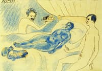 A Parody of Manet's 'Olympia' with Junyer and Picasso