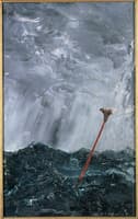 Stormy Sea. Broom Buoy