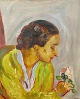 Girl Holding a Rose
