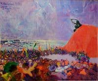 Celebration at Quarto Monument