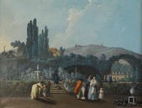 Vue des jardins de Benfica