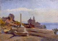 Ruins against a Seascape
