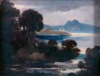 Landscape with a River, a Lake and Mountains (sketch)