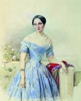 Portrait of a Lady in Blue Dress