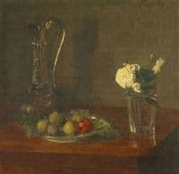 Still Life with Glass, Jug, Fruit and Flowers