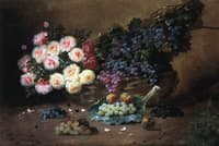 Still Life with Roses and Grapes