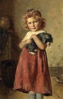 Girl with a Puppy