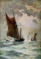 A Swim-Headed Barge in a Breeze