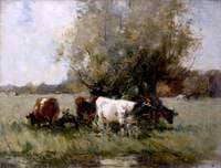Cattle by a Clump of Willows (study)