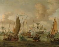 Recreation of a Battle on the IJ, Amsterdam to honour the visit of Tsar Peter the Great