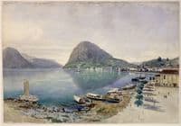 Lugano mit dem Monte San Salvatore