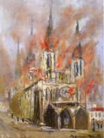 The Rouen Cathedral in Flames