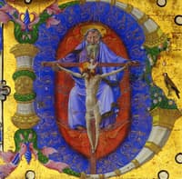 Trinity, historiated initial B