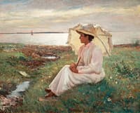 Elegant Lady by the Sea