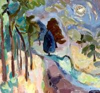 Landscape with Road and Sun