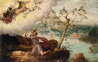 Elijah Ascending to Heaven in the Fiery Chariot