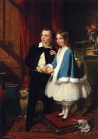 Lord Almeric Athelstan Spencer-Churchill and Lady Clementina Spencer-Churchill, the Children of George Spencer-Churchill, 6th Duke of Marlborough, and His Second Wife, Charlotte Augusta
