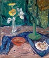 Still Life with Flowers in a Rose Glass