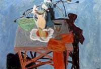 Still Life with Jug of Flowers, Goblet and Fruit