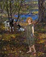 Girl and Goats, August 1900