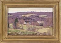 Farmhouse among Rolling Hills