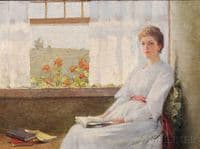 Lady in White by Window