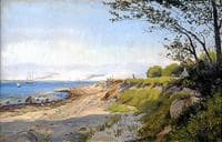 Julebæk near Helsingør with view of Øresund and Kronborg Castle