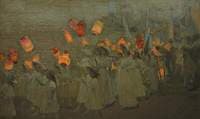 Jubilee Procession in a Cornish Village