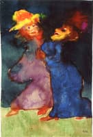 Two Ladies - Violet and Blue Dress