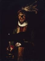 Man Singing by Candlelight