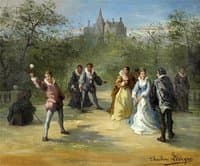 A game of badminton