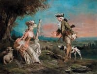 Hunter and shepherdess