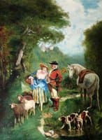 Hunter and shepherdess