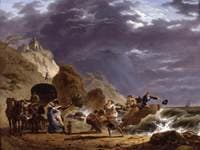 Arrival of Emigres with the Duchess of Berry on the French Coast