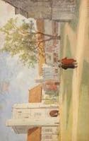 A view of Winchester College Chapel with figures walking